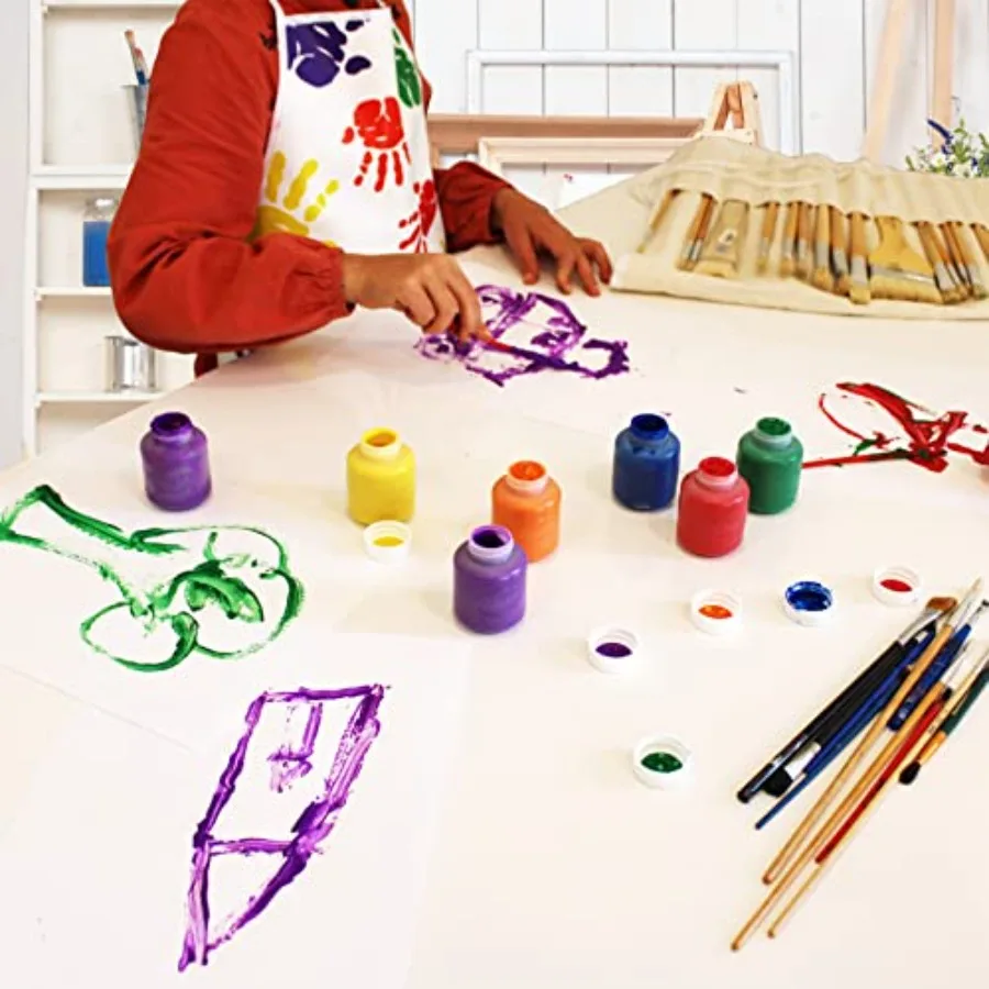 مآزر الرسم s مقاوم للماء الفنان ساحة الطلاء لسهولة مسح الفنان المئزر قابلة لإعادة الاستخدام الفن المئزر الفينيل المئزر للرعاية النهارية للفئة الفنية #5