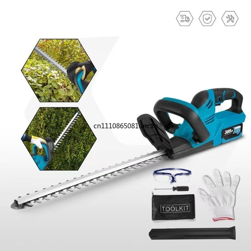 Hedge trimmer Wireless lithium battery pruning shears Greening leaves Garden fence shears Electric hedge trimmer
