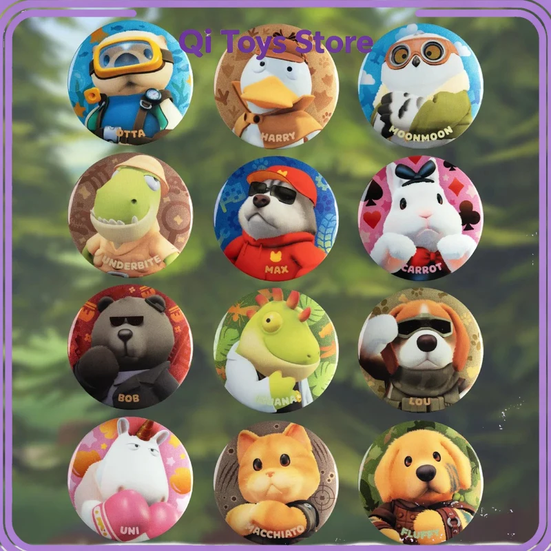 

Party Animals Superstar Series Round Badge (First Release) Blind Box Macchiato Nemo Figure Mystery Box Collect Decor Toy Gift