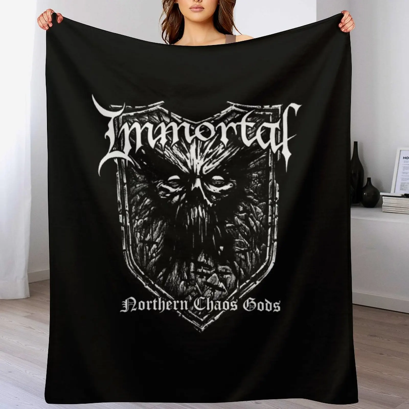 

Immortal - Northern Chaos Gods Throw Blanket Soft Plush Plaid Beautifuls Bed linens Sofa Blankets