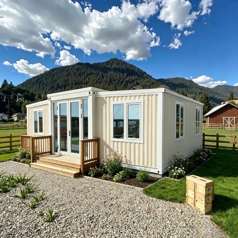 20ft/40ft Steel Structure Modern Modular Prefabricated Square Container House, Comfortable, Foldable and Expandable Home