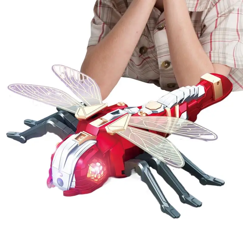 Remote Control Toys 2.4 Ghz Smart Dragonfly RC Toy Robot Dragonfly With Spray And LED Lights RC Realistic Musical Bot For Kids