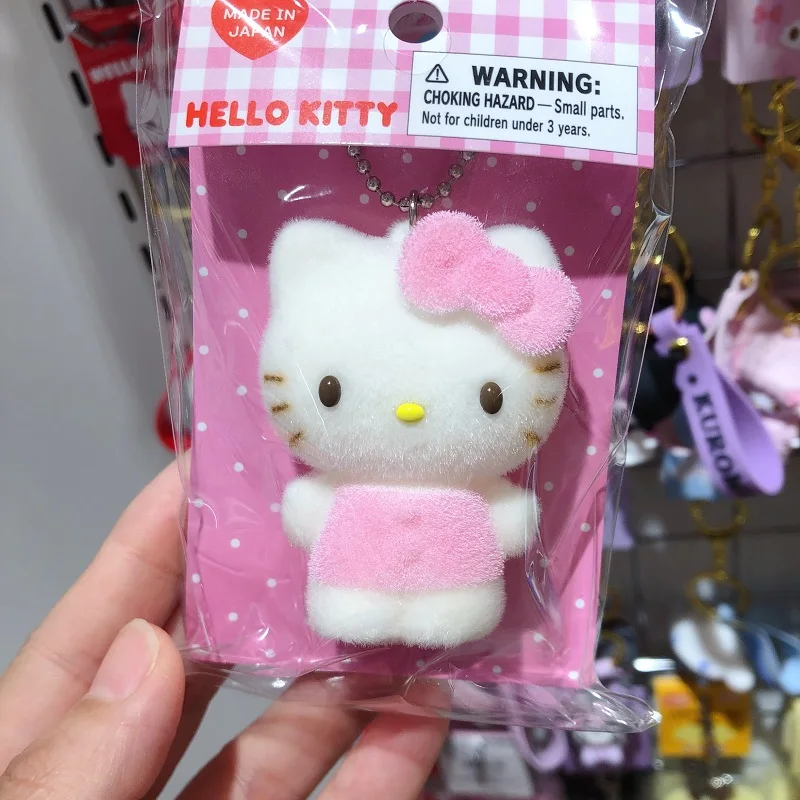 Hello Kitty Cartoon Pendant Kawaii Anime Flocking Pinch Squeeze Stress Relieving Toys Backpack Phone Case Cute Accessories Y2k