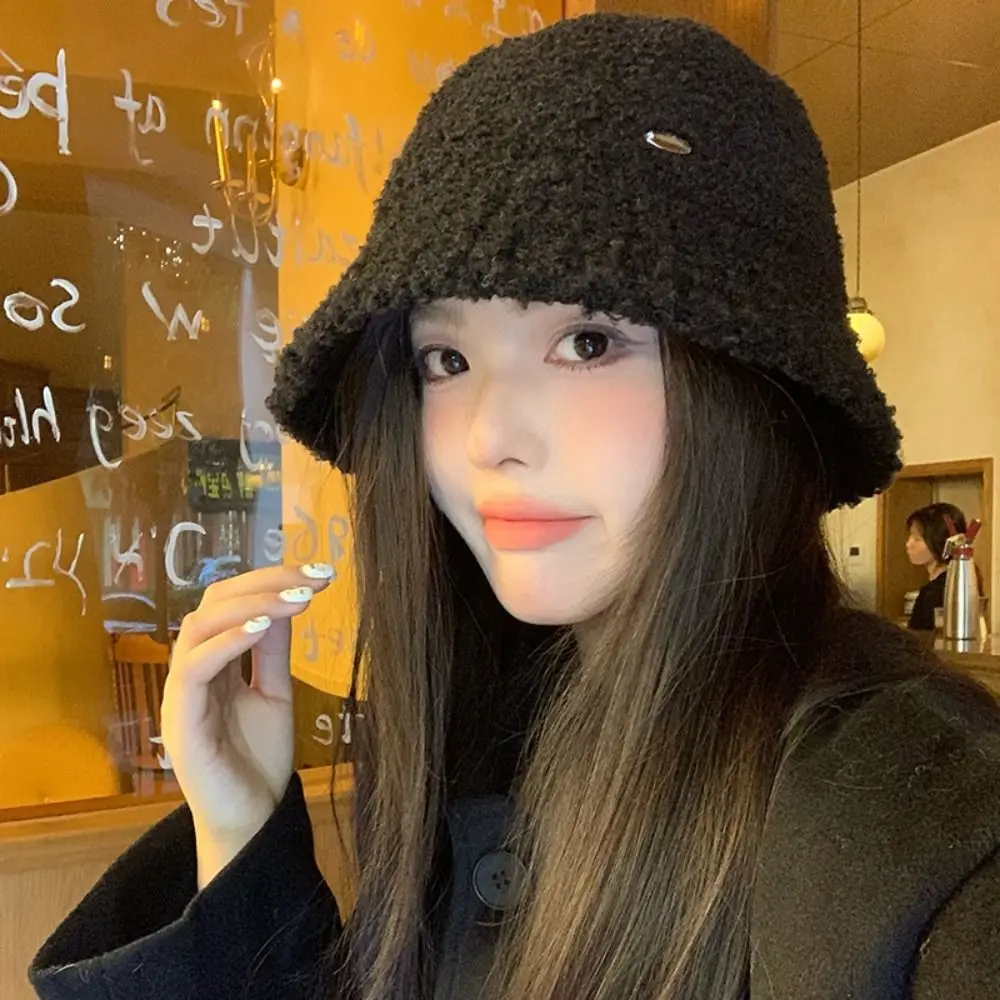 واسعة الحواف أفخم صياد قبعات الدفء سميكة المرأة قبعة بحافة عادية ريترو خمر حوض دافئ قبعة سيدة الإناث #3