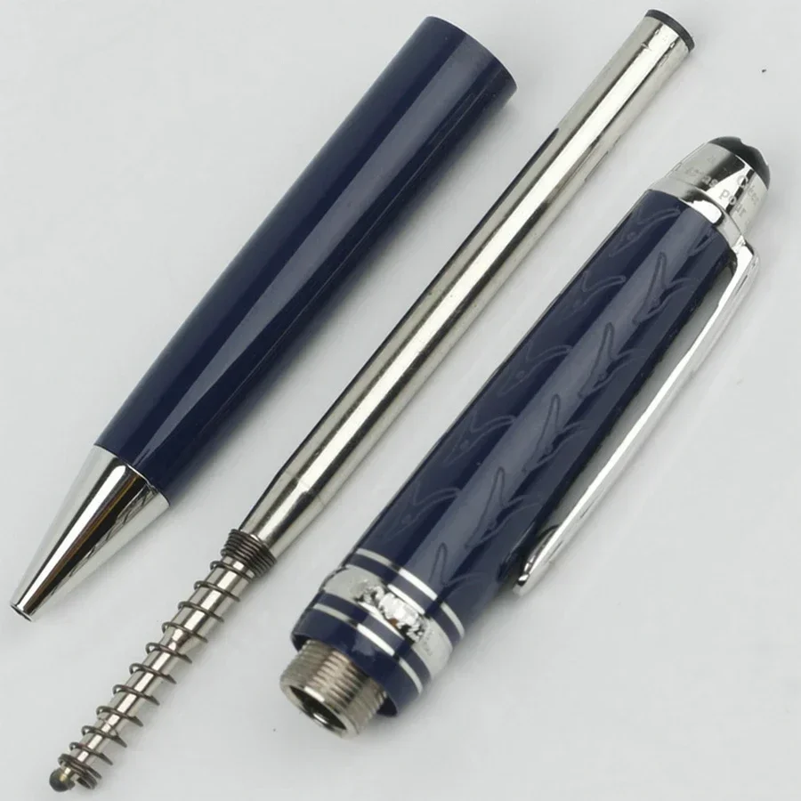 إصدار محدود M النبيذ الأحمر الأزرق المعدن والراتنج # 145 قلم الكرات الدوّارة للترويج للمكتب والمدرسة مع مصمم الأعمال التسلسلي