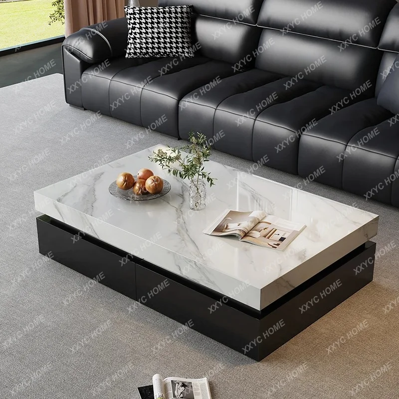 XXRectangle coffee table minimalist modern large size  atmosphere high-grade sense rock slab