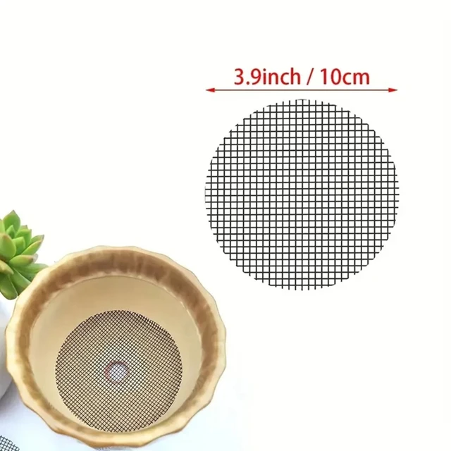 Pot Hole Mesh Pad Mat Grid Round Drainage Hole Screen for Pot Bottom Prevent Soil Loss Anti Bonsai Flower Plant Gardening Tools 5 Pot Hole Mesh Pad Mat Grid Round Drainage Hole Screen for Pot Bottom Prevent Soil Loss Anti Bonsai Flower Plant Gardening Tools 5