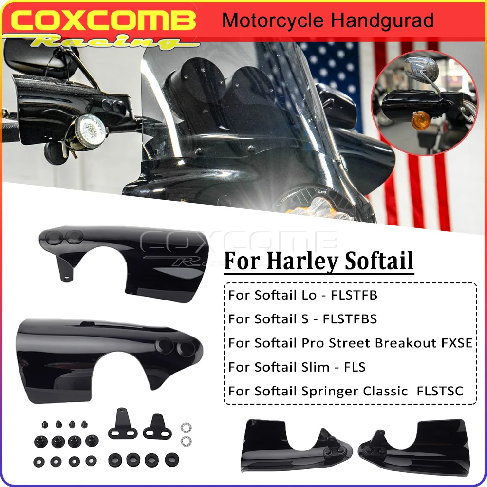 

Club Style Motorcycle Hand Guard Protection For Harley Softail FLSTFB FLSTFBS Street Breakout Slim Springer Classic PC Handguard