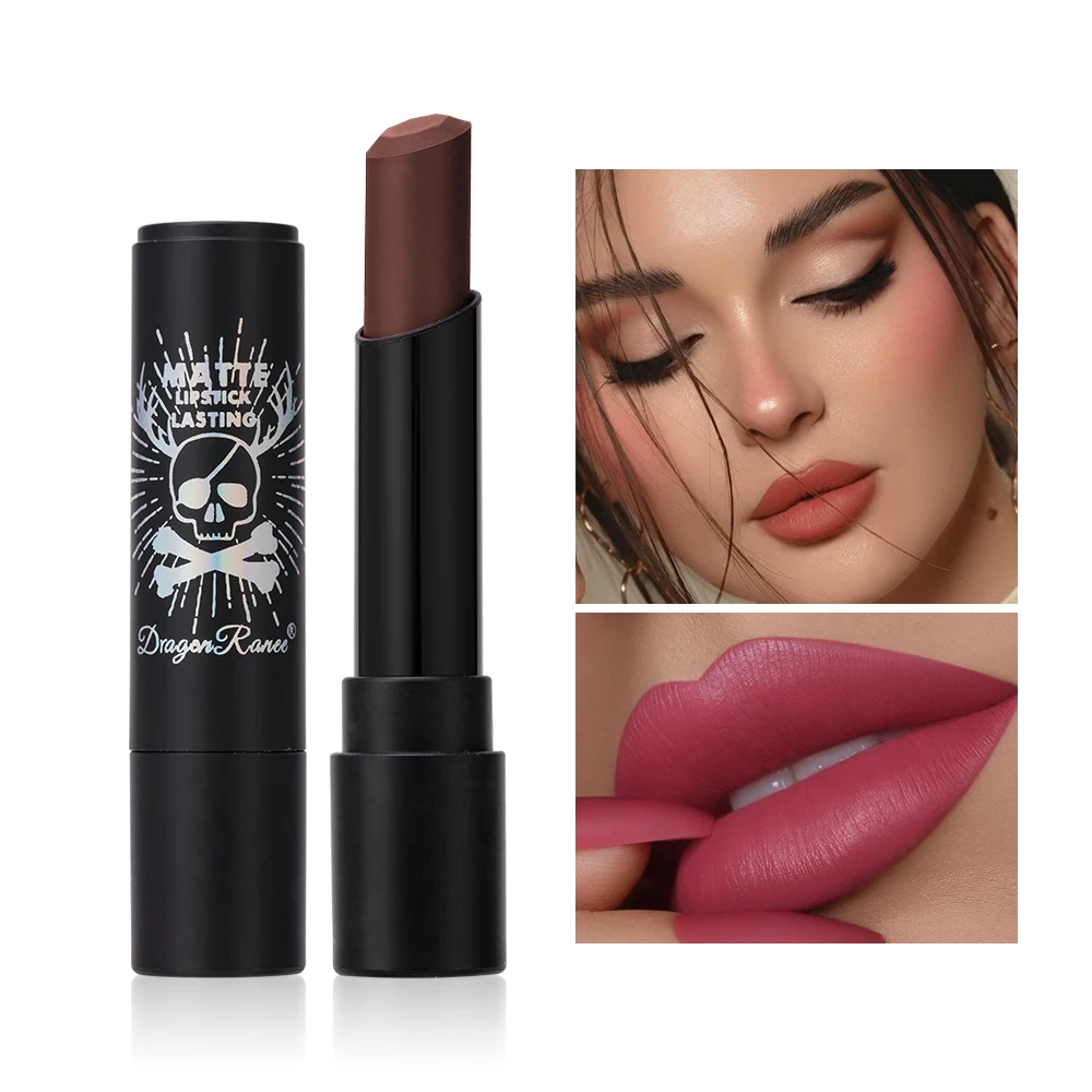 12 Colors of Retro Vampire Black Matte Lipstick, Long-lasting Waterproof Lipstick, Non-fading Halloween Makeup Look