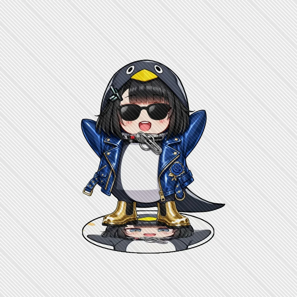 10CM Anime Gugugaga - Little Penguin Acrylic Keychain Stand Model Cosplay Characters Ornament Accessories Goods Collection Gifts view 5