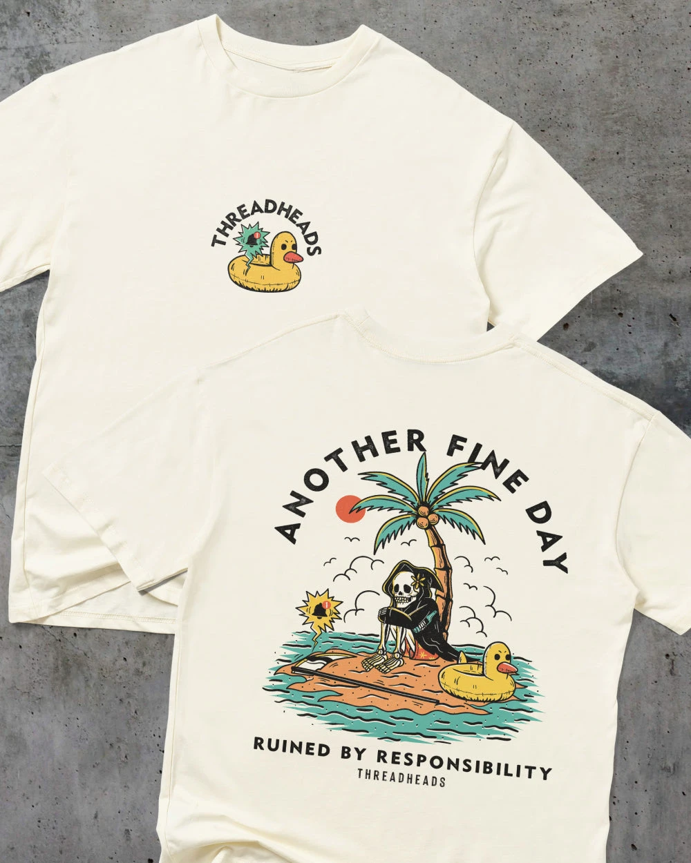 Another Fine Day Dark & Alt Street Trend Brands Graphic T-Shirt Cotton Men Women Streetwear Tee