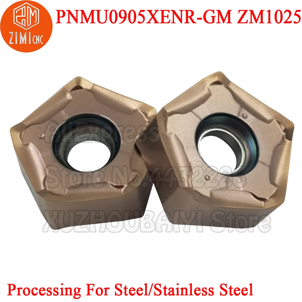 10pcs PNMU0905XENR PNMU0905 XENR PNMU0905XENR-GM ZM1025 fast feed carbide Milling insert High-speed CNC heavy-duty cutting Tools