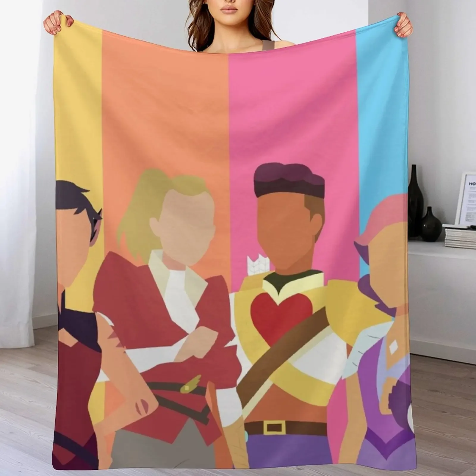 Best Friend Squad Throw Blanket Cozy Napping Blanket Gift for Mom Dad