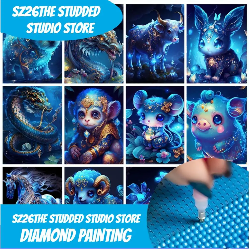 

Sz26The Studded Full Drill 5D DIY Diamond Painting Fantasy Constellation Animal Rhinestones Embroidery Cross Stitch Kits Mosaic