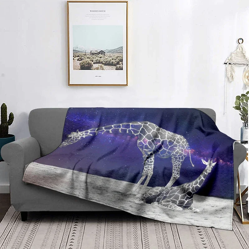 Home decoration plush Throw Sofa blanket Anime animals Bedspread bed fluffy soft blankets decor Plaid Modern morandi Abstract