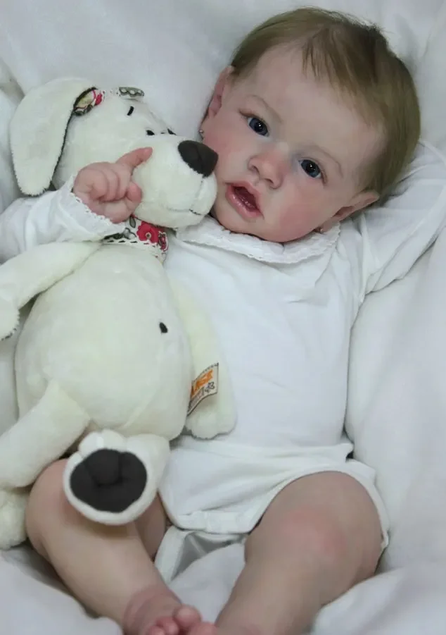 SINO-BB Reborn Baby 22 inch levensechte pasgeboren schattige Liam vinyl ongeverfd onvoltooide onderdelen DIY blanco pop Kit