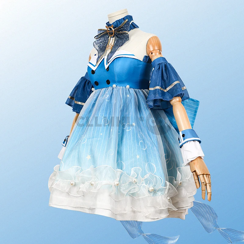 ニッキコスプレ衣装ゲームインフィニティニッキ女性ブルードレス - Anime Cosplay Plus Size のレビューと価格