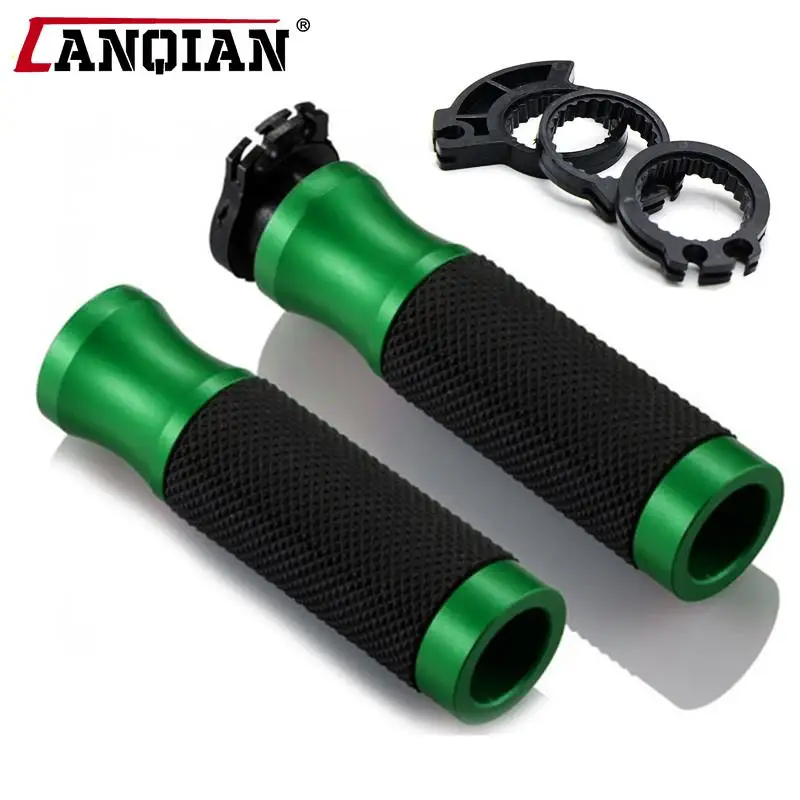 

Motorcycle 22mm CNC Aluminum Rubber Gel Handle Bar Grip Hand Grips for KAWASAKI SCOOTER J125 J300 VULCAN 900 VULCAN S W800