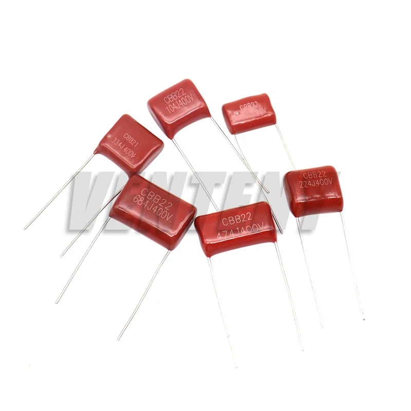 50PCS CBB Capacitor Assortment Kit 400V 10NF-3.3UF 10values*5pcs Metallized Polyester Film Capacitance