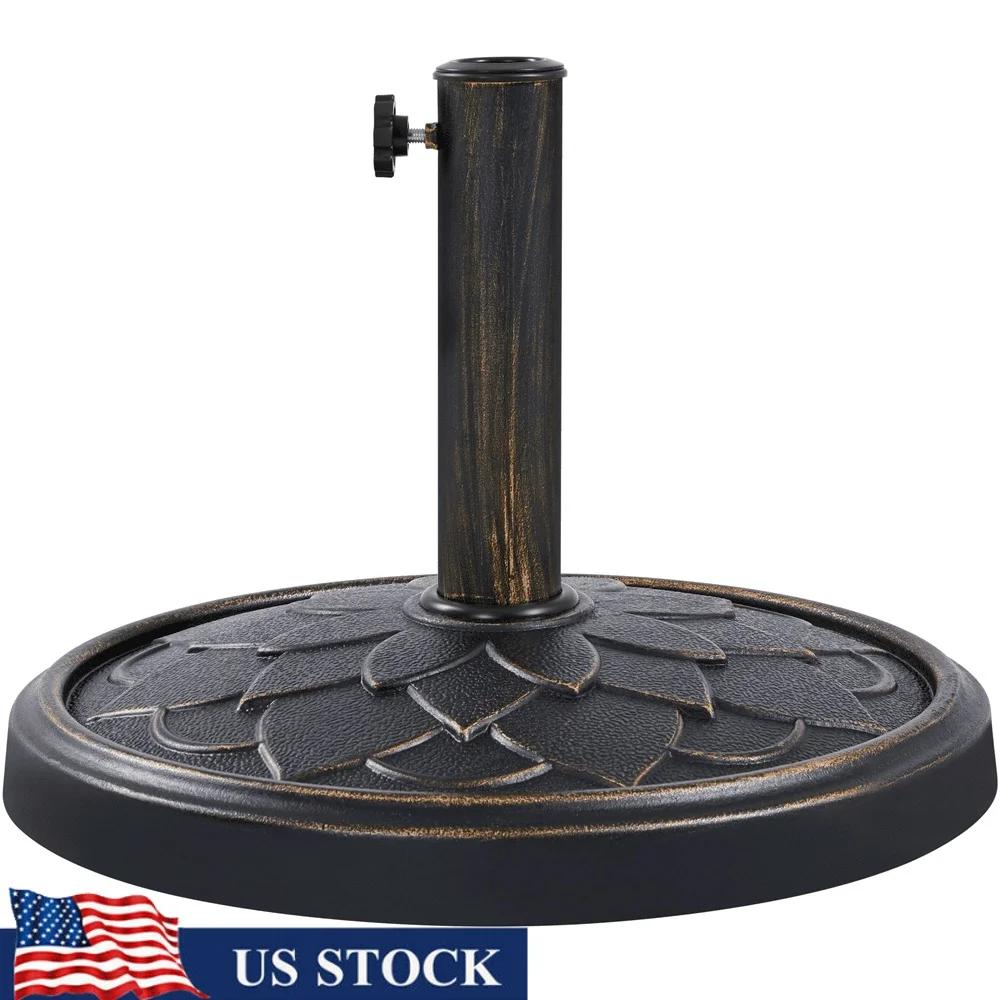 

Сверхмощная 18-дюймовая подставка для зонта с узором в виде лепестков цветов. Прочное всепогодное покрытие. Совместим с 1,5 и 1,9 дюйма.