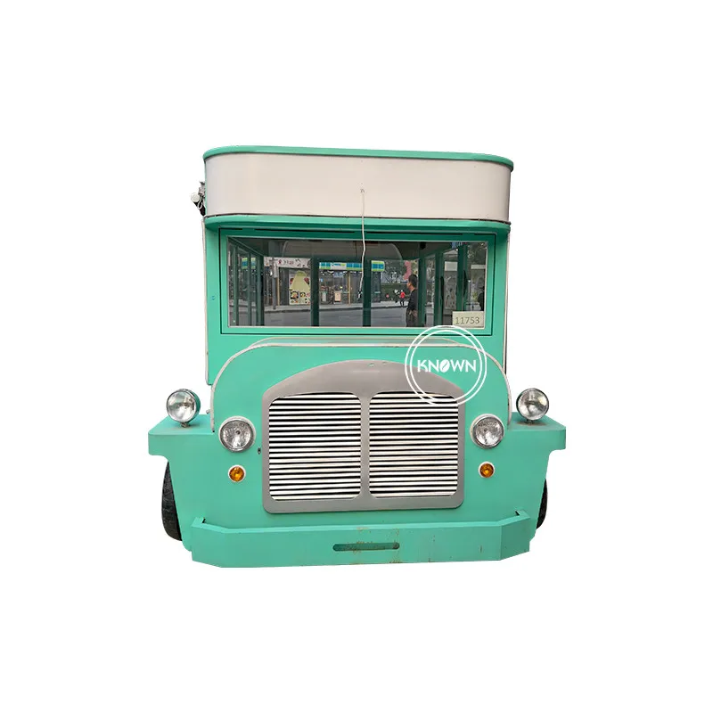 Carrello elettrico per fast food Carrello a 4 ruote Carrello per fast food Conssion Van Truck Carrello mobile per catering all'aperto