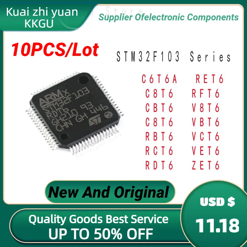 

10PCS/Lot New And Original STM32F103CBT6 STM32F103C8T6 STM32F103RCT6 STM32F103RFT6 STM32F103VCT6 RET6 C6T6 Quality Goods