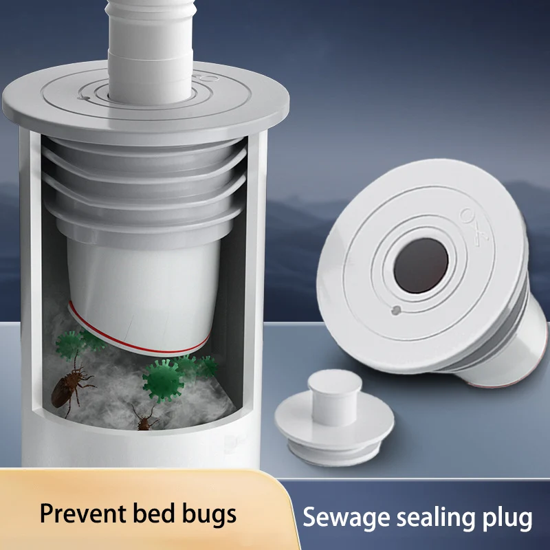 Silicone Sewer Pipe Seal Plug Double Sealing Anti‑Odor Floor Drain Kitchen Sink Bathroom Washing Machine Drain Pipe Seal Ring