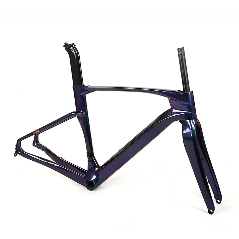 Fiber Gravel Frame Disc Brake Version T47 Thread BB386 Press-Fit 45/48/50/52/54cm TWITTER V3 Barrel Axle 12*142mm T900 Carbon