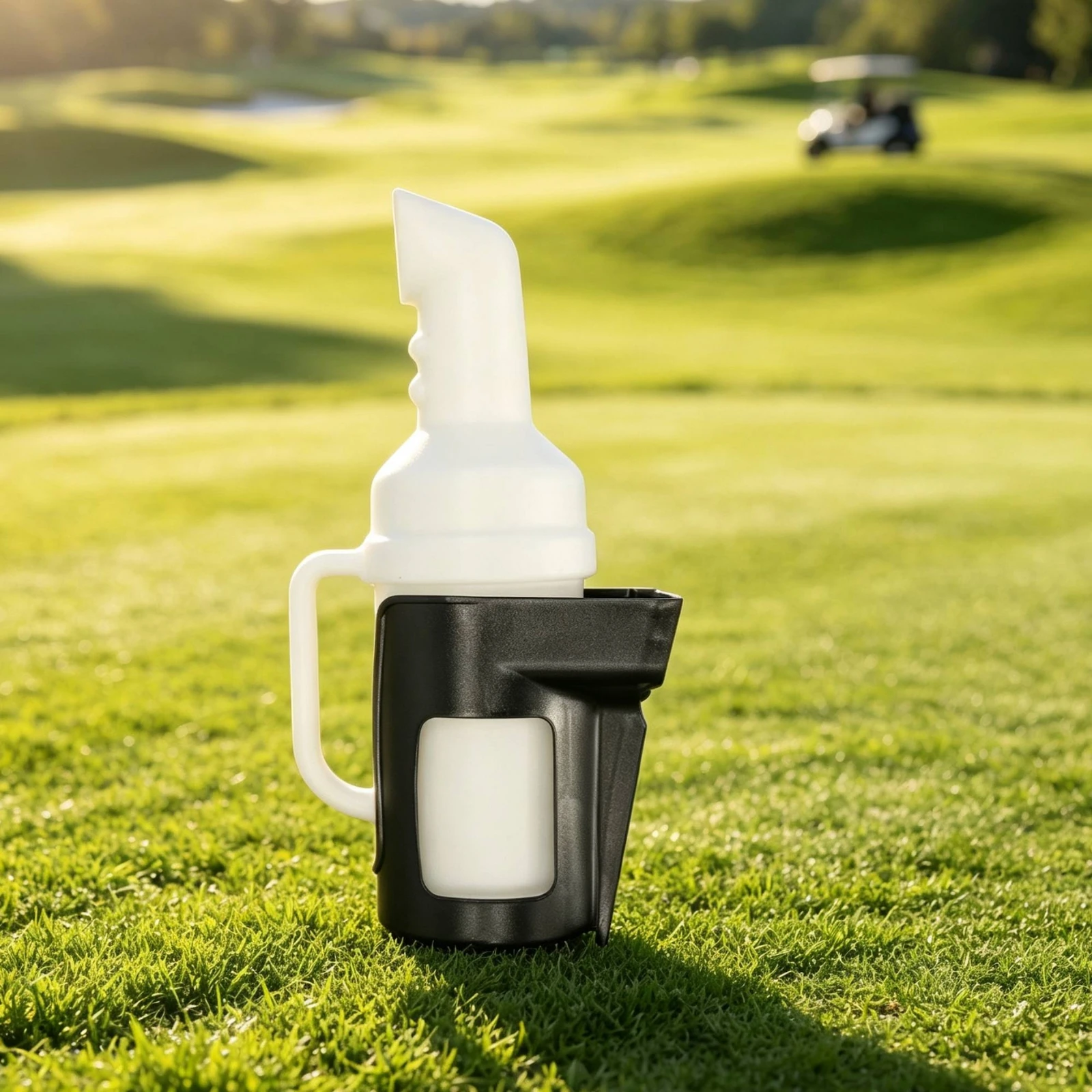 Divot Bottle Sand Bottle with Holder Firm Bracket Cart-mounted Golf Cart Accessory for Golf Course Upkeep