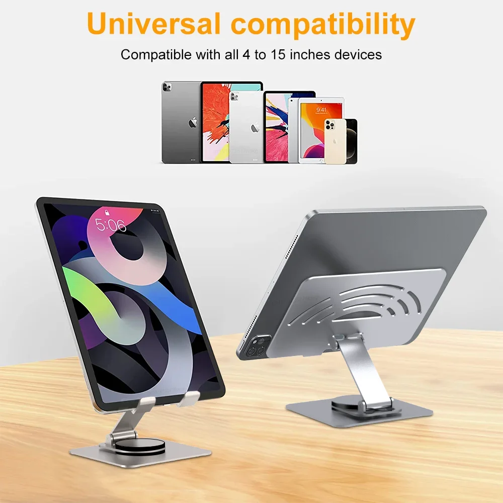 

Tablet Bracket For iPad Samsung Xiaomi Tablet Stand Universal Aluminum Alloy Foldable Desktop Phone Stand Mount Tablet Holder
