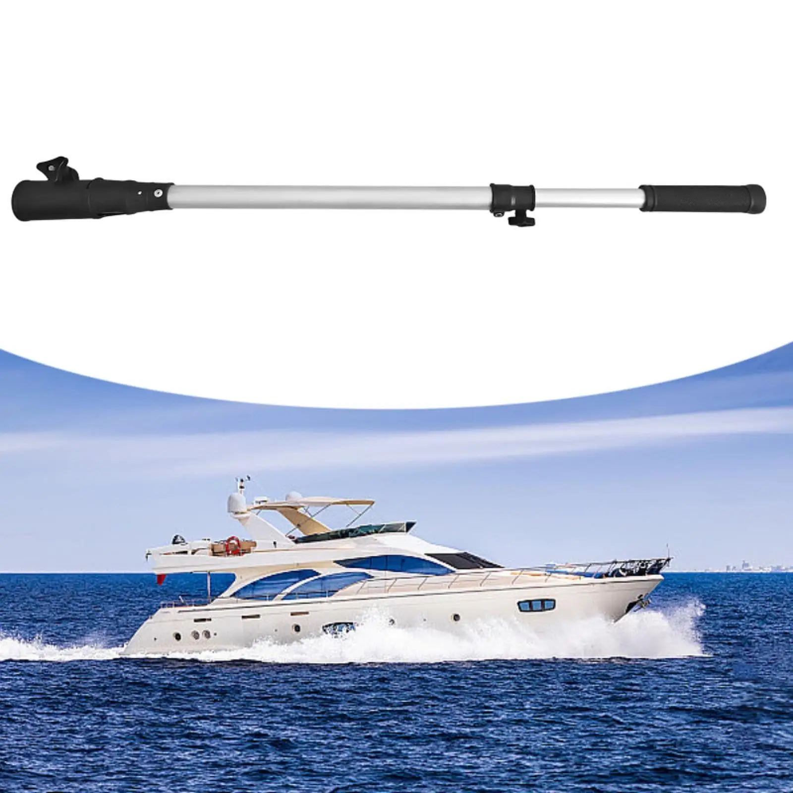 

Удлинитель ручки подвесного румпеля, регулируемая длина 26,38-38,5 дюйма, профессиональные аксессуары, простой в установке удлинитель морской лодки