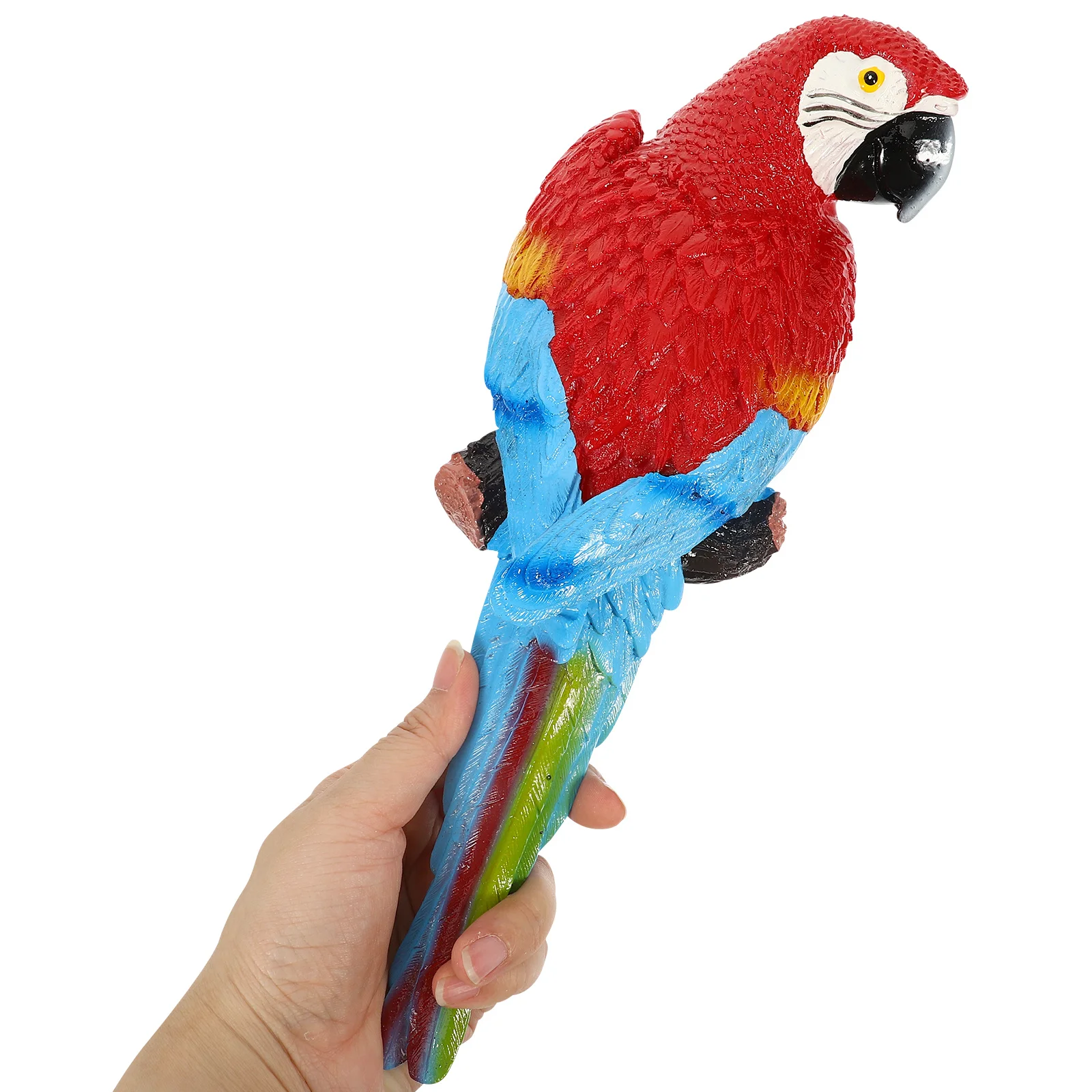 

Simulation Parrot Tree Pendant Garden Landscape Resin Lifelike Bird Adornment Outdoor Yard Scene Decor Resin Craft Parrot