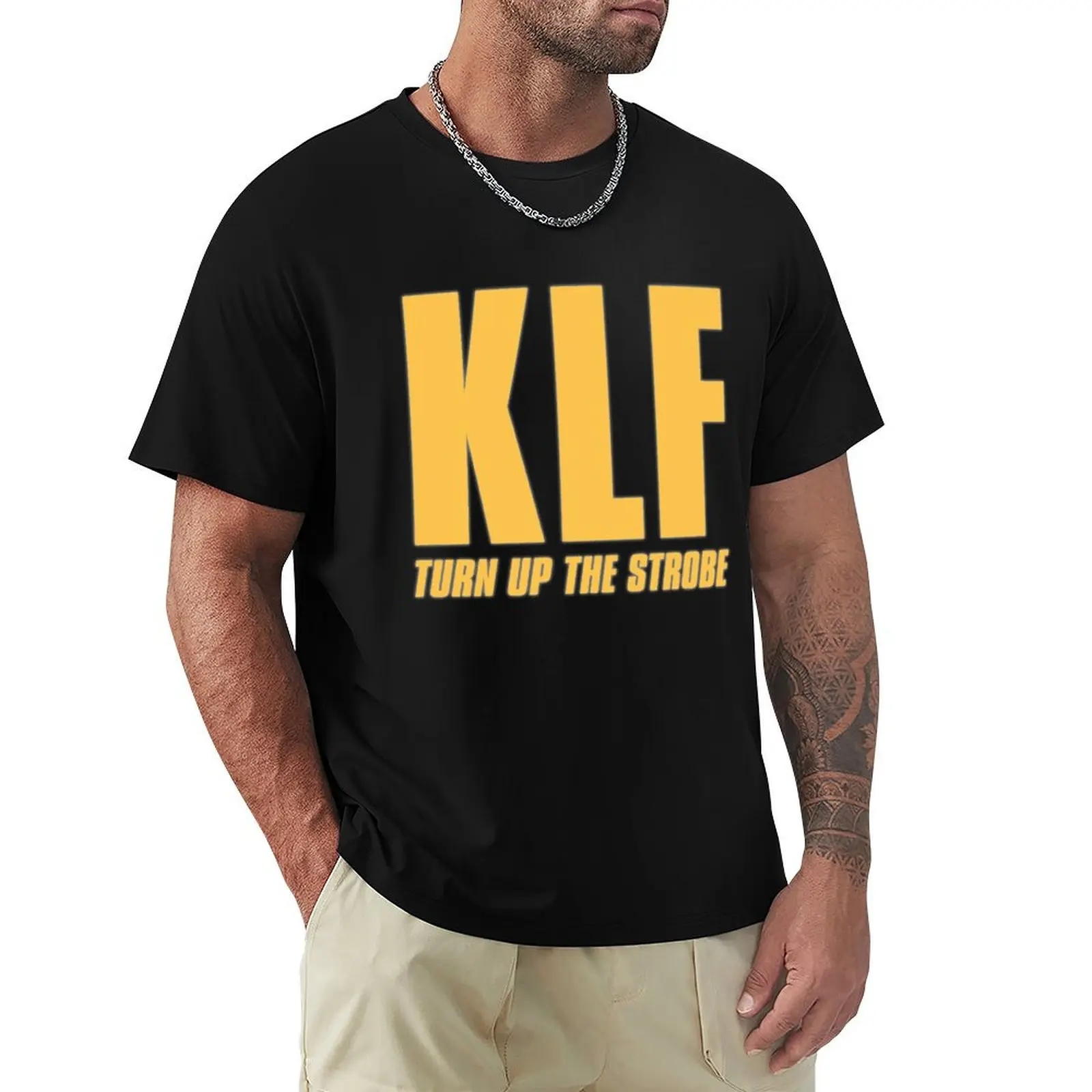 KLF - Turn Up The Strobe T-Shirt Casual Loose Fit Short Sleeve T-Shirt