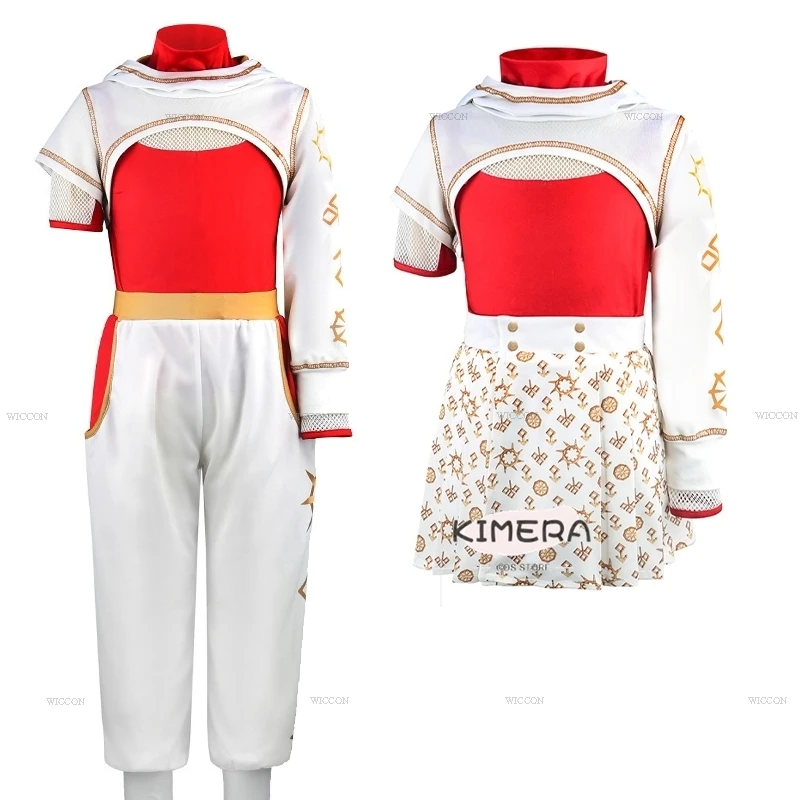 

Zombies4 Cosplay Vampire Nova Cosplay Bright Costume Shirt Pants Women Kids Size Girls Clothes Halloween disfraz adulto mujer