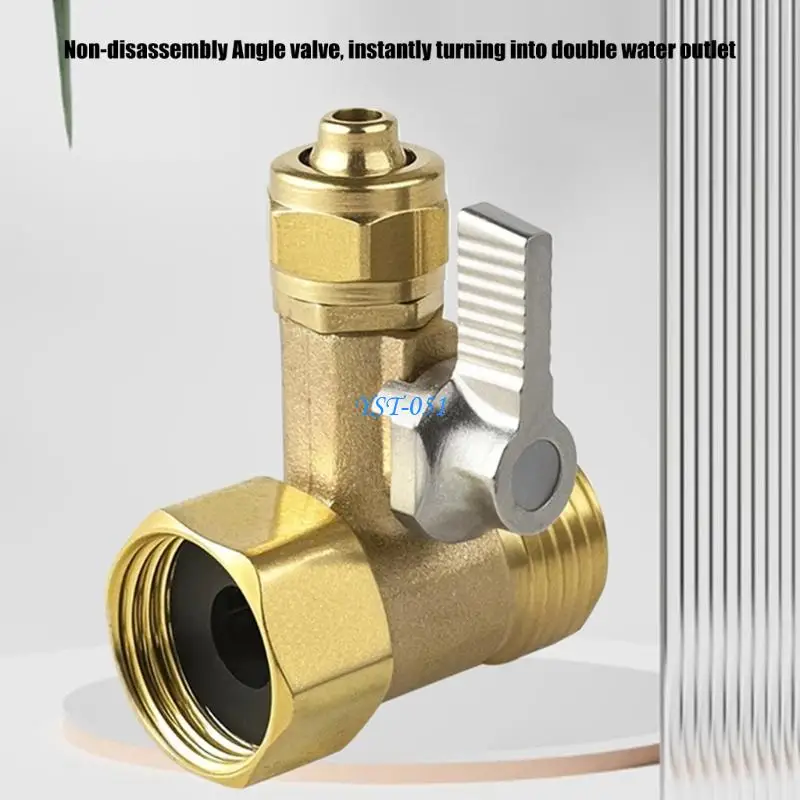 E15A Universal Brass Inlet Control Valves with Triple Port Designs Simple Installs For Hassle Pipe Maintenance
