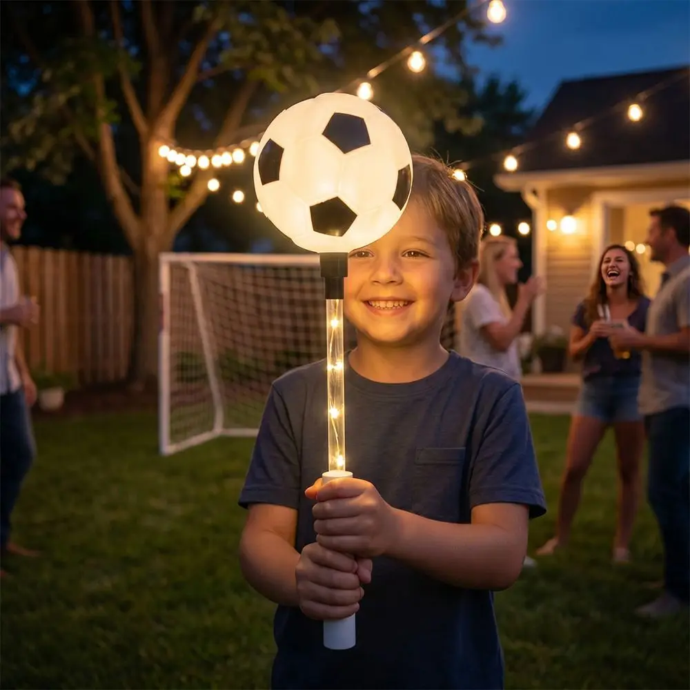 

LED Glow Football LED Glow Sticks Reusable Flashing Light Soccer Shaped LED Glow Wand Soccer Shaped Football Shape