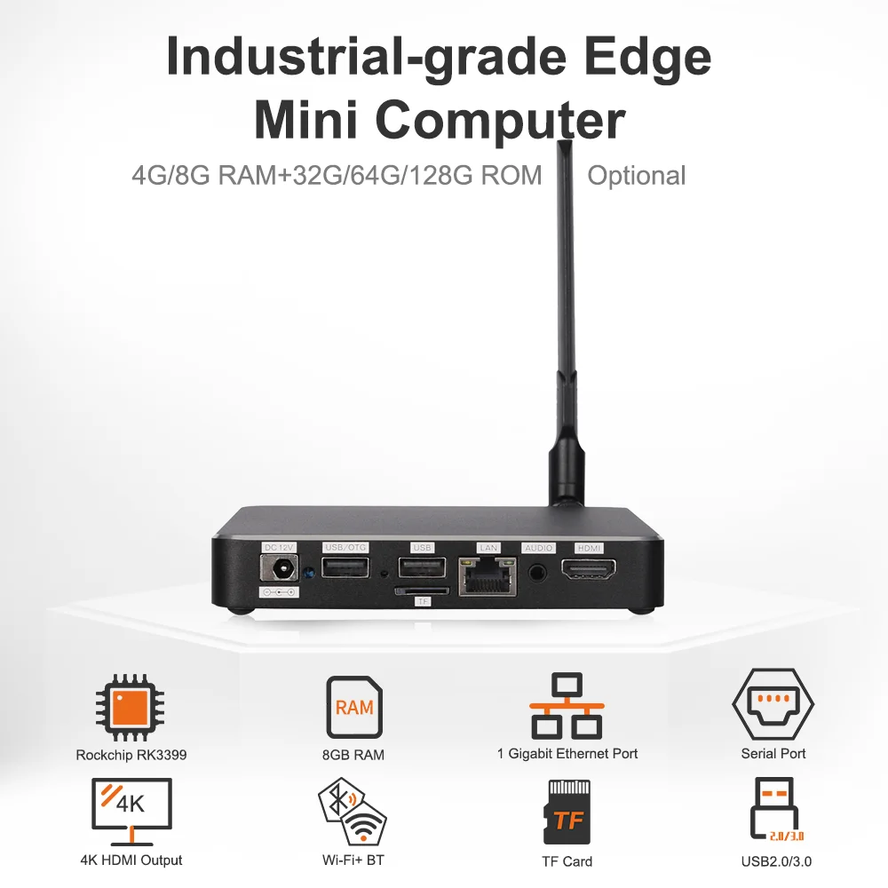 PC genggam kelas industri ultra tipis, Rockchip RK3399 Sumber Terbuka Android Linux OS Gigabit RJ45 Audio HDMI