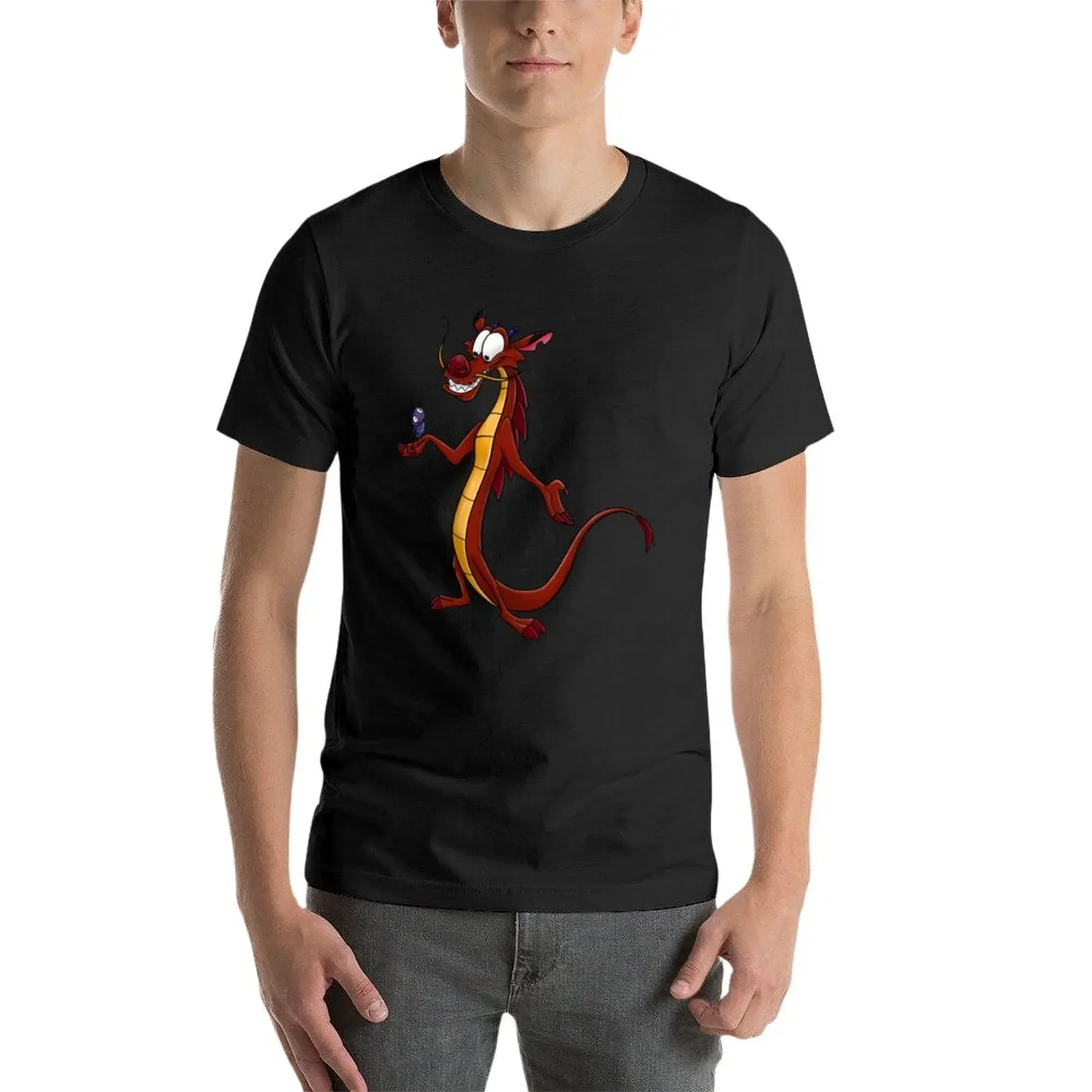 Mushu and Cricket T-Shirt zwierzęcy nadruk dla chłopców raper koszulki graficzne urocze ubrania niestandardowe koszulki ciężkie t shirty dla mężczyzn