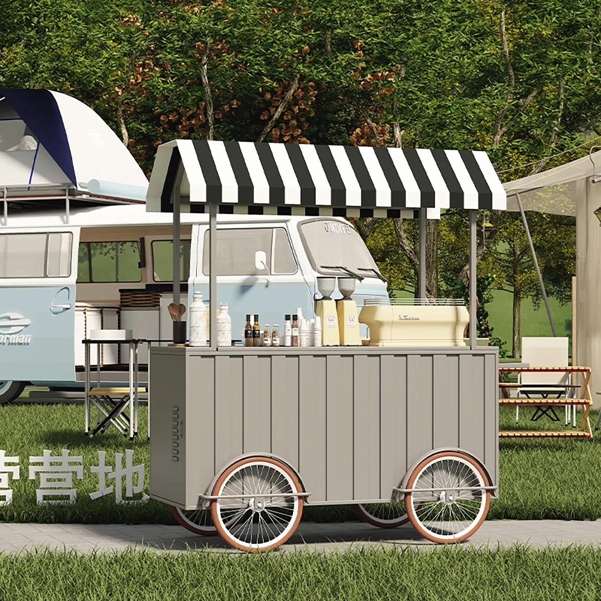 Stalls, snack carts, commercial streets, scenic spots, drainage coffee carts, mobile promotional food trucks, night market stall