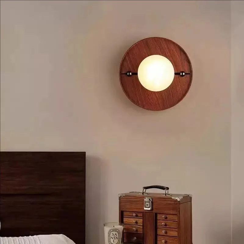 

Retro simple bedroom living room background wall light B & B atmosphere decoration light