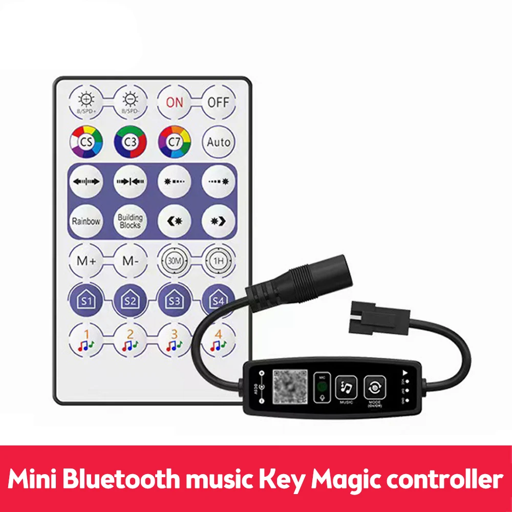 Muzyka Bluetooth kontrolera WS2812B do Pixel LED Strip Light SK6812 WS2811 WS2812 listwa oświetleniowa LED USB 5V kontroler pilot aplikacji