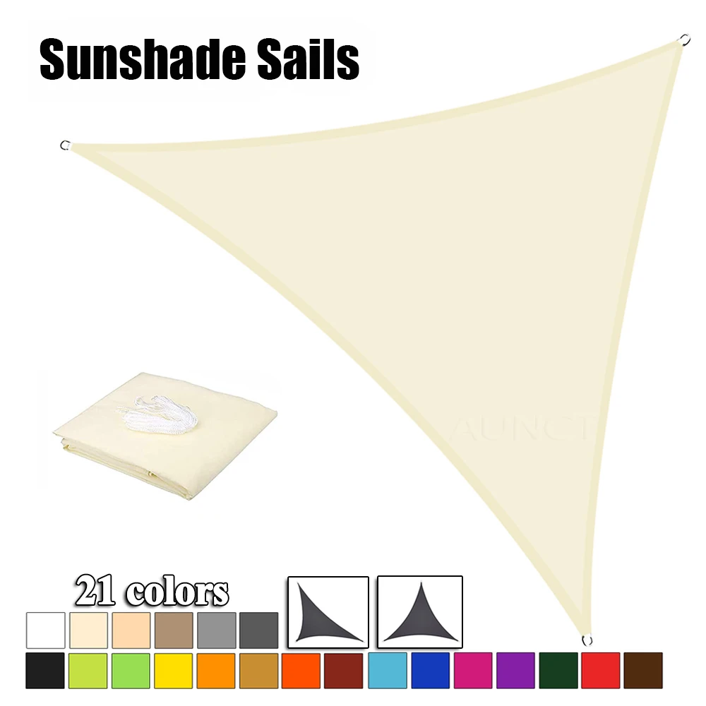 5x5x 5/2x2x2m impermeável abrigo solar triângulo guarda-sol proteção ao ar livre dossel jardim pátio piscina sombra vela toldo sombra pano