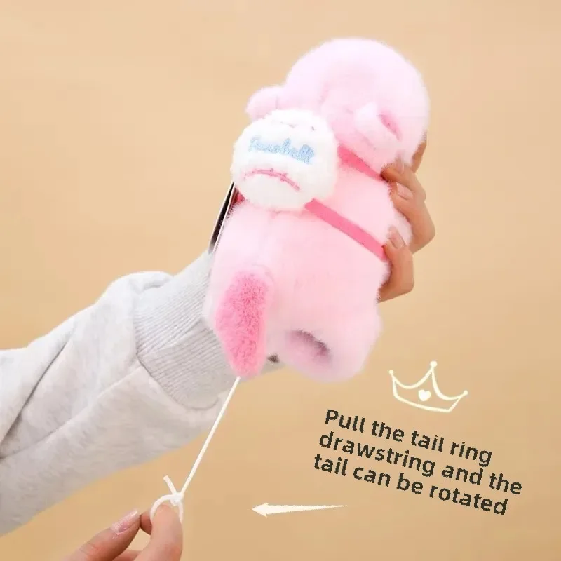 الباندا الحيوان دمية ألعاب من نسيج مخملي سحب سلسلة صوت كابيبارا فولي الماء لينة محشوة دمية دمية يد لعبة من البر الرئيسي الصين #6