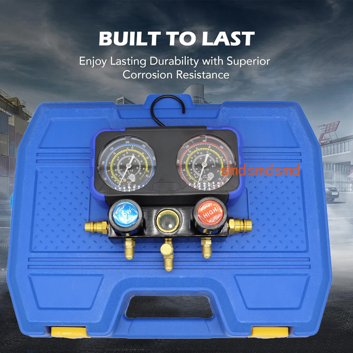 

Refrigerant Charge & Diagnostic Kit, 3-Way Manifold Meter, R22, R134a, R410a, R32 Air Conditioner Refrigerants