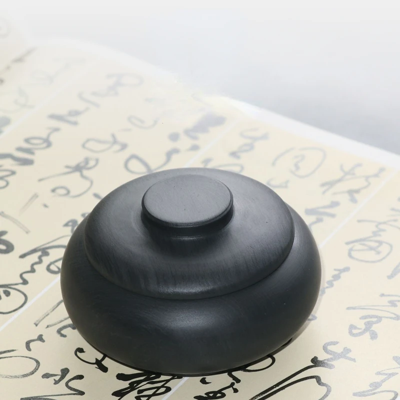 Stone Ink Stone Square Round Inkstone Chinese Calligraphy Brush Pen Drawing Multifunctional Inkstone Paperweight Artist Supplies