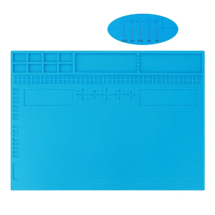 New 340*240mm Insulation Pad Heat-Resistant Silicon Soldering Mat BGA CPU Work Pad Desk Platform Solder Rework Repair Tool Mat