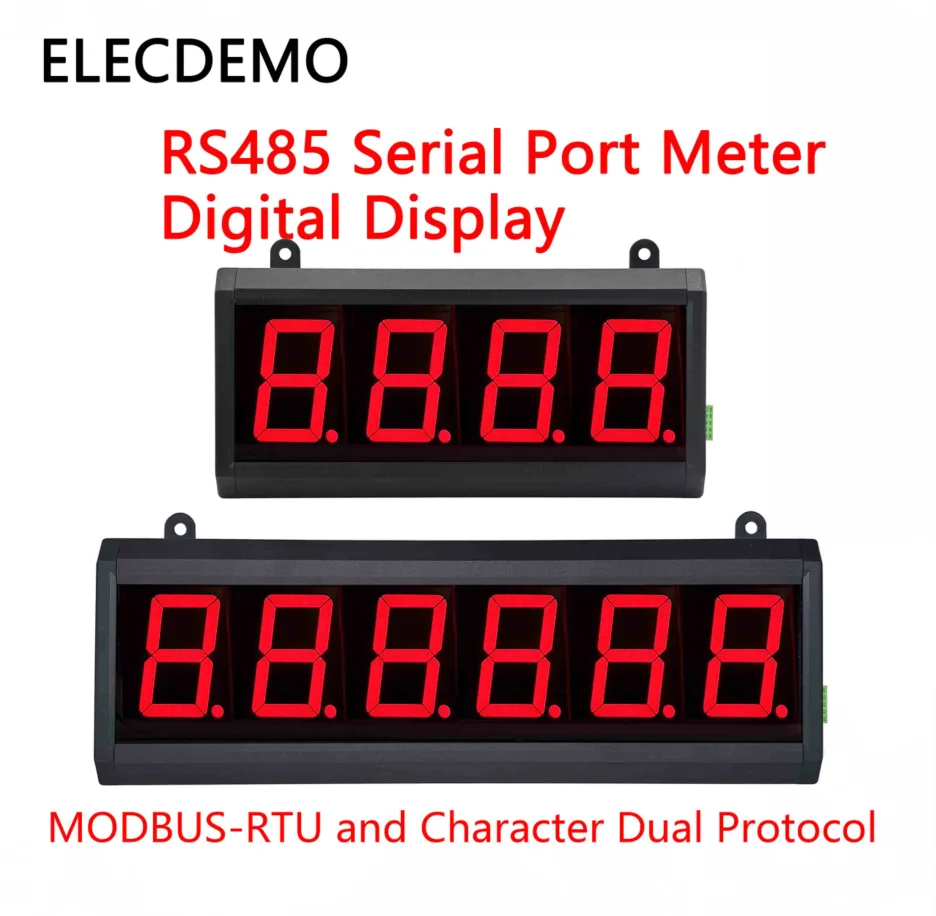2.3 inch LED Digital Tube Display Module, RS485 Modbus RTU, High Brightness Industrial PLC Production Line Kanban Screen Board