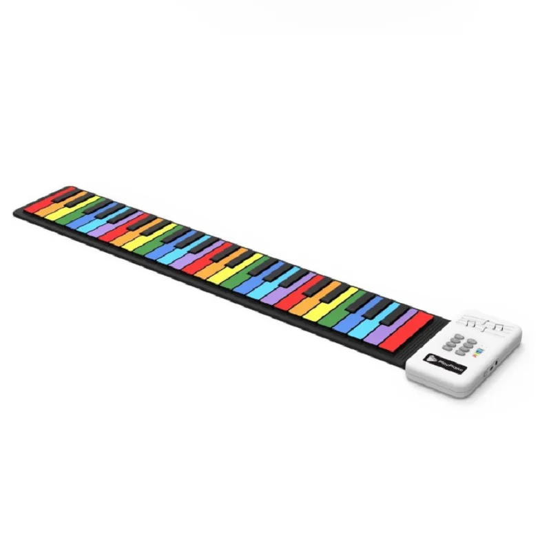 

Portable Rainbow Hand-rolled Piano, 49 Keys Beginner, Folding, Thickened, Soft Keyboard Instrument, Children's Instrument