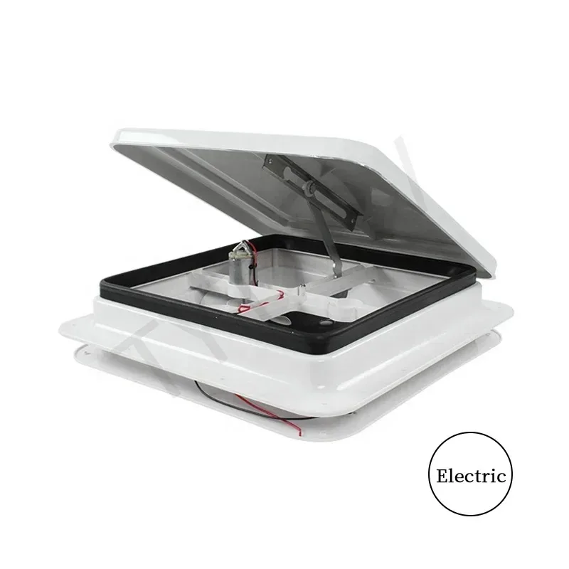 

TYTXRV Accessories 14inch DC12V 420X420MM With insect net White Lid Manual Control Caravan Motoome Roof Vent Fan