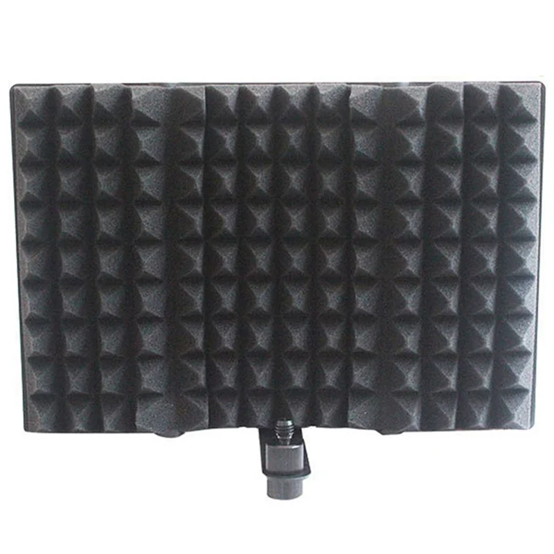 

Mini Microphone Windscreen 3 Panels Foldable Acoustic Screen Foam with Stand for Recording Live Broadcast LO-PS58